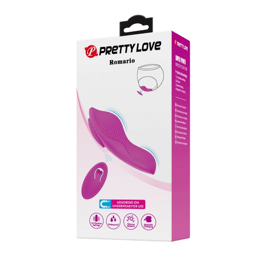 PRETTY LOVE - ROMARIO STIMOLATORE CLITORIDEO LAY-ON TELECOMANDO ROSA